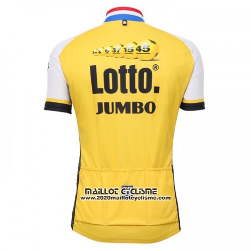 2016 Maillot Ciclismo Lotto NL Jumbo Blanc et Jaune Manches Courtes et Cuissard